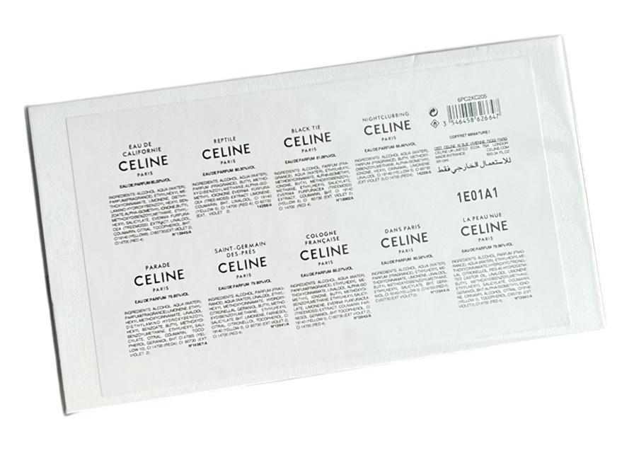 CELINE COFFRET MINIATURES EAU DE PARFUM 9 X 10 ml.